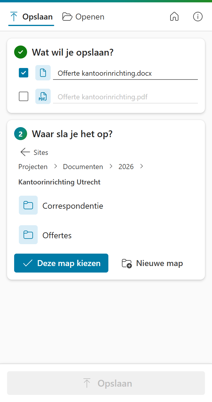 Door de mappen bladeren
