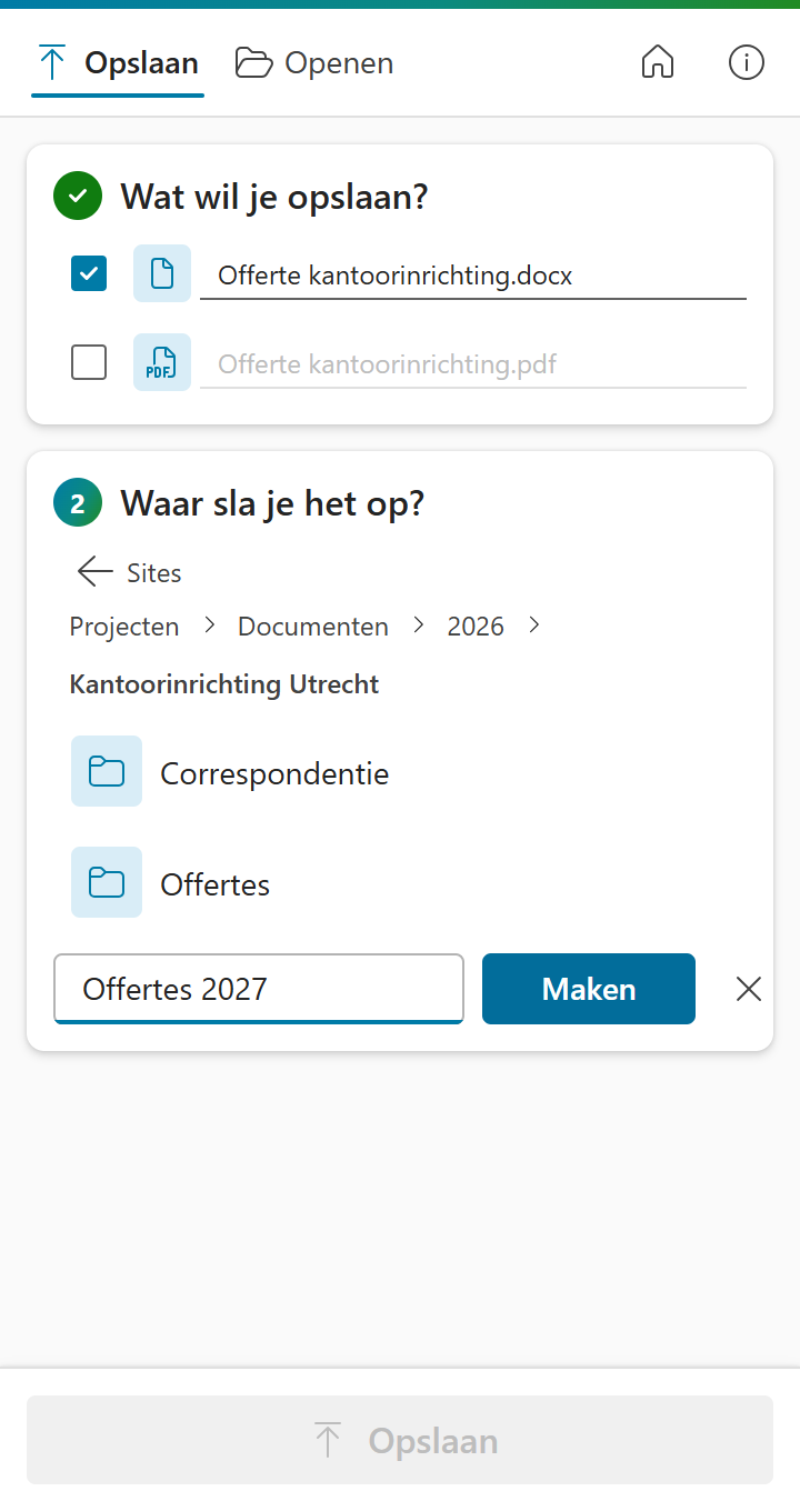 Een nieuwe map maken