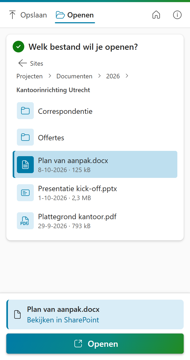 Een document openen